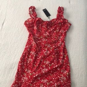 Nasty gal floral red dress